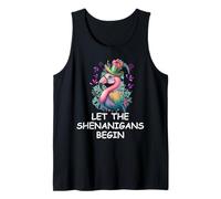 Let The Shenanigans Begin St Patricks Flamingo Mardi Gras Débardeur