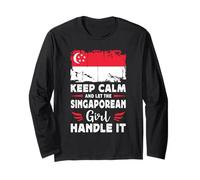 Let The Singaporean Girl Handle it Singapore Flag Manche Longue
