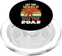 Let The World Hear Your Roar Carnotaurus Dinsosaur Lovers PopSockets PopGrip pour MagSafe