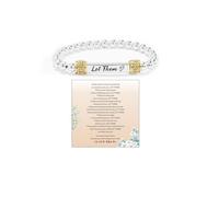 Let Them Bracelet extensible délicat en acier inoxydable avec perles de diamant, bracelet de motivation en acier inoxydable, bracelet d'amitié, bijoux pour meilleur ami, femme, homme, taille unique