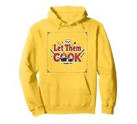 Let Them Cook Décoration Murale de Cuisine pour Les Amateurs de Cuisine Sweat à Capuche, Unisexe pour Adultes, Citron, L