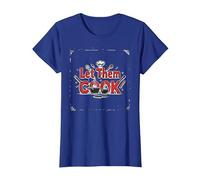 Let Them Cook Décoration Murale de Cuisine pour Les Amateurs de Cuisine T-Shirt, Femme, Bleu Royal, M