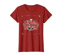 Let Them Cook Décoration Murale de Cuisine pour Les Amateurs de Cuisine T-Shirt, Femme, Canneberge, S