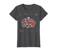 Let Them Cook Décoration Murale de Cuisine pour Les Amateurs de Cuisine T-Shirt, Femme, Chiné Foncé, M