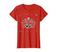 Let Them Cook Décoration Murale de Cuisine pour Les Amateurs de Cuisine T-Shirt, Femme, Rouge, S