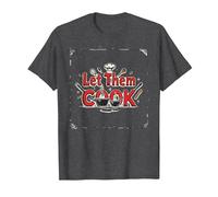 Let Them Cook Décoration Murale de Cuisine pour Les Amateurs de Cuisine T-Shirt, Homme, Chiné Foncé, M