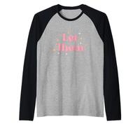 Let Them, état d'esprit Mental Positif rétro, Rose et Jaune Manche Raglan