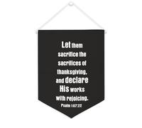 Let Them Sacrifice The Sacrifices of Thanksgiving Bannière en toile 30,5 x 40,6 cm à suspendre au mur Décoration murale pour chambre à coucher, chambre d'enfant, décoration d'intérieur