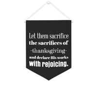 Let Them Sacrifice The Sacrifices of Thanksgiving Bannière en toile 30,5 x 40,6 cm à suspendre au mur Décoration murale pour chambre à coucher, chambre d'enfant, décoration d'intérieur