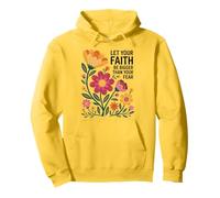 Let Your Faith Be Bigger Than Fear Retro Flower Religiious Sweat à Capuche
