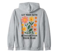 Let Your Faith Be Bigger Than Fear Retro Flower Religiious Sweat à Capuche