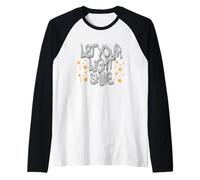 Let Your Light Shine Graffiti Art with Yellow Stars Manche Raglan