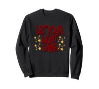 Let Your Light Shine Graffiti Art with Yellow Stars Sweatshirt