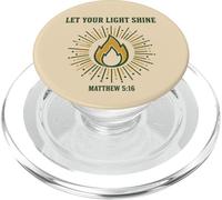 Let Your Light Shine Matthieu 5 16 Verse biblique chrétienne PopSockets PopGrip pour MagSafe