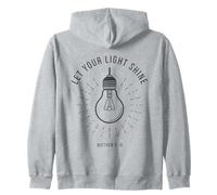 Let Your Light Shine Matthieu 5 16 Verse biblique chrétienne Sweat à Capuche