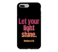 Let Your Light Shine Matthieu 5 16 Verse biblique Coque pour iPhone 7 Plus/8 Plus