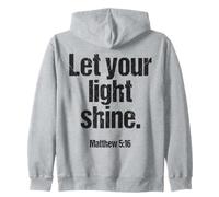 Let Your Light Shine Matthieu 5 16 Verse biblique Sweat à Capuche