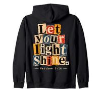 Let Your Light Shine Matthieu 5 16 Verse biblique Sweat à Capuche