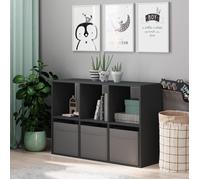 Etagère cube Loni 2x3 gris