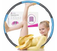 LETAO Cerceau Hula Hoop pour enfant - Bleu gris - 680 g - 8 pièces amovibles