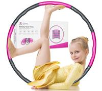 LETAO Cerceau Hula Hoop pour enfants de 4 à 12 ans - 8 pièces amovibles (rose gris 0,68 kg)