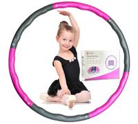 LETAO Hula Hoop Cerceau pour enfants de 4 à 8 ans | 510 g rose-gris Hula Hoop pour enfants, démontable, avec instructions électroniques (français non garanti)