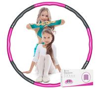 LETAO Hula Hoop Pneu pour Adultes et Enfants, Un Prix de hulahup Amovible en 6 à 8 pièces pour Le Fitness (Rose Gris, 810g)