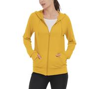 LETAOTAO Vestes d'été légères à fermeture éclair pour femme, moutarde, Large