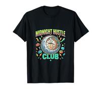 L'état d'esprit énergétique du Midnight Hustle Club en matière de café T-Shirt