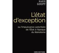 L'Etat d'exception. Crise du libéralisme et usages de la crise Marie Goupy (Auteur)