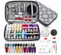LetCart 126pcs Kit de Couture, Set de Couture, Kit de Coutures à Motif Floral Kit d'accessoires de Couture Portable pour Ménage et Voyage pour Débutants, Applicable au Travail et à l'Urgence (A)
