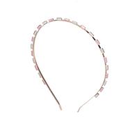 LetCart Bandeau en strass coloré avec strass, accessoires de cheveux brillants pour mariage, bonne élasticité, beau et pratique, rose coloré CHT-712