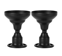LetCart Candle Holder Candlestick Holders Wrought Iron Candlesticks European Style Simple Retro Mini Dual Use Elegant Table Candlesticks for Wedding Home Decor Desktop Decorations Gifts (Black)
