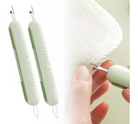 LetCart Découseur Enfile-Aiguille 2 en 1, Enfile Aiguilles en Plastique pour Couture, Passe Fil Couture Portable 2 in 1 Coupe Fil Couture Rétractable Decouseur pour Couture Artisanat Quilting(Vert)