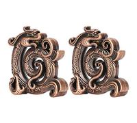 LetCart Incense Holder for Sticks Dragon Shaped Alloy Meditation Yoga Ornaments Sandalwood Burner 2Pcs Small Cool Detailed Cute Home Decoration Gift (Red)