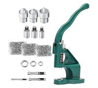 LetCart Kit De Presse à œIllets avec 1500 œIllets (6/10/12 Mm), Machine à œIllets, Presse à œIllets, Presse à Rivets, Presse à Bouton-Pression, Pinces à œIllets pour Tissus, BâChes, Voiles D'Ombrage
