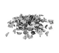 LetCart Lot de 100 broches vierges en métal pour la fabrication de bijoux - Disque de 15 mm