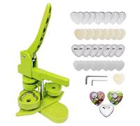 LetCart Machine à Badges, Machine à Fabriquer Des Boutons En Forme De CœUr, Machine à Fabriquer Des Boutons à L'Aide D'Une Pince à Badge Avec 100 PièCes De Boutons Pour FêTe Et Cadeaux(Vert)