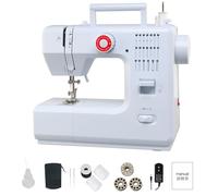 LetCart Machine à coudre électrique - 20 types de points, double point & alimentation double pour jeans jusqu'à 1,2 cm, prise EU avec pédale & accessoires (31 cm)