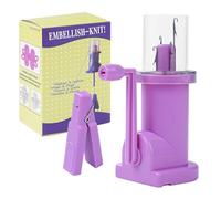 LetCart Machine à Tricoter, Tricotin Manuel, Knitting Machine, Bricolage Mini Outil à Tricoter Automatique, Broyeur pour Artisanat DIY Cordon, pour Les Amateurs de Crochet (Violet)