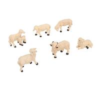 LetCart Miniature Sheep Figurine Garden Sheep Statue Durable Resin Hand Painted UV Protection Bright Colors Outdoor Decor for Home Garden Lawn Decoration 6Pcs Various Poses