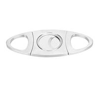 LetCart Pocket Cigar Cutter Double Blades Stainless Steel Cigarette Knife Scissors Smoking Accessories for Cigar Lovers Silver 38 x 92mm