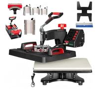 LetCart Presse de transfert 38 x 29 cm - Presse à chaleur - Presse à chaud - Machine à t-shirt - Presse à chaleur - Machine à faire soi-même - Avec contrôleur de température et de temps numérique LED
