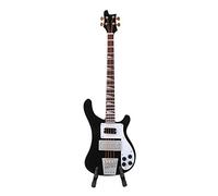 LetCart RéPlique De Guitare Miniature, ModèLe RéDuit Noir D'Instrument De Musique avec Support Et éTui Ornements DéCoration ModèLe De Guitare Ornements Cadeau