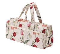 LetCart Sac à Tricoter, Artisanat sur Tissu Rangement des Aiguilles à Tricoter Sac de Rangement pour Aiguilles à Coudre, Sac Fourre-Tout pour Le Stockage de la Laine et Aiguilles(Rose)