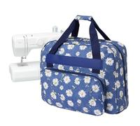 LetCart Sac pour Machine à Coudre, éTui De Transport pour Machine à Coudre avec Poches pour Machines à Coudre Et Accessoires De Couture, 43 X 32 X 21 Cm, pour Singer, Brother, Janome (Bleu)