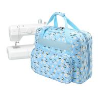 LetCart Sac pour Machine à Coudre, éTui De Transport pour Machine à Coudre avec Poches pour Machines à Coudre Et Accessoires De Couture, 43 X 32 X 21 Cm, pour Singer, Brother, Janome (Bleu Clair)