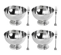 LetCart Stainless Steel Dessert Bowl Multi Functional Drop Resistant Ice Cream Cups for Families