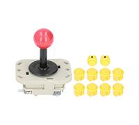 LetCart Stick Joystick Buttons Kit Premium Mechanical Keyboard Micro Switch Durable 50 Million Taps Round Rocker Head Comfortable Grip For Game DIY Replacement Accessories Plastic Metal