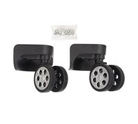 LetCart Universal Luggage Wheels Replacement 360 Degree Rotation Locking Quiet Flexible Durable Black Wheels for Suitcases Travel Bags
